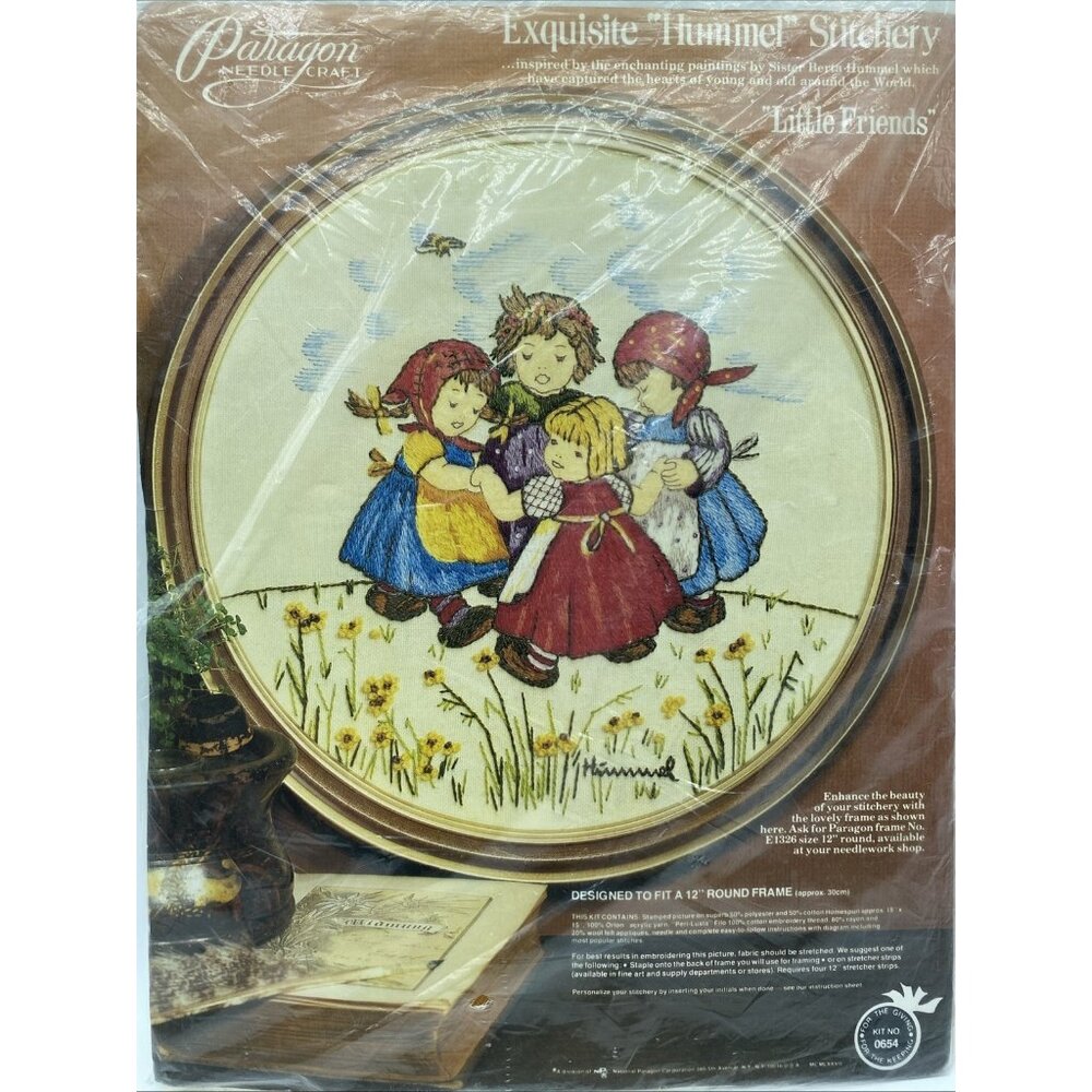 Hummel Little Friends Needlecraft Stitchery Kit Paragon 0654 Vintage 1977